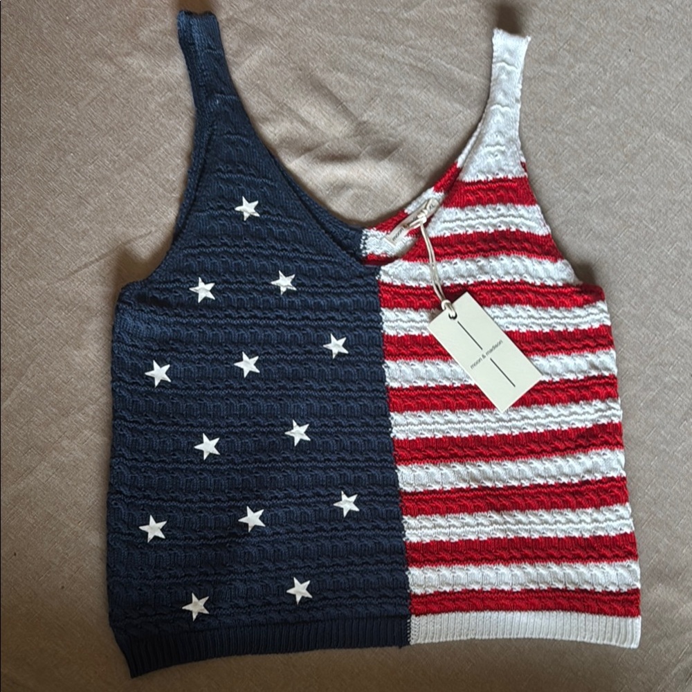 Moon & Madison Patriotic Tank Top - Red, White, and Blue